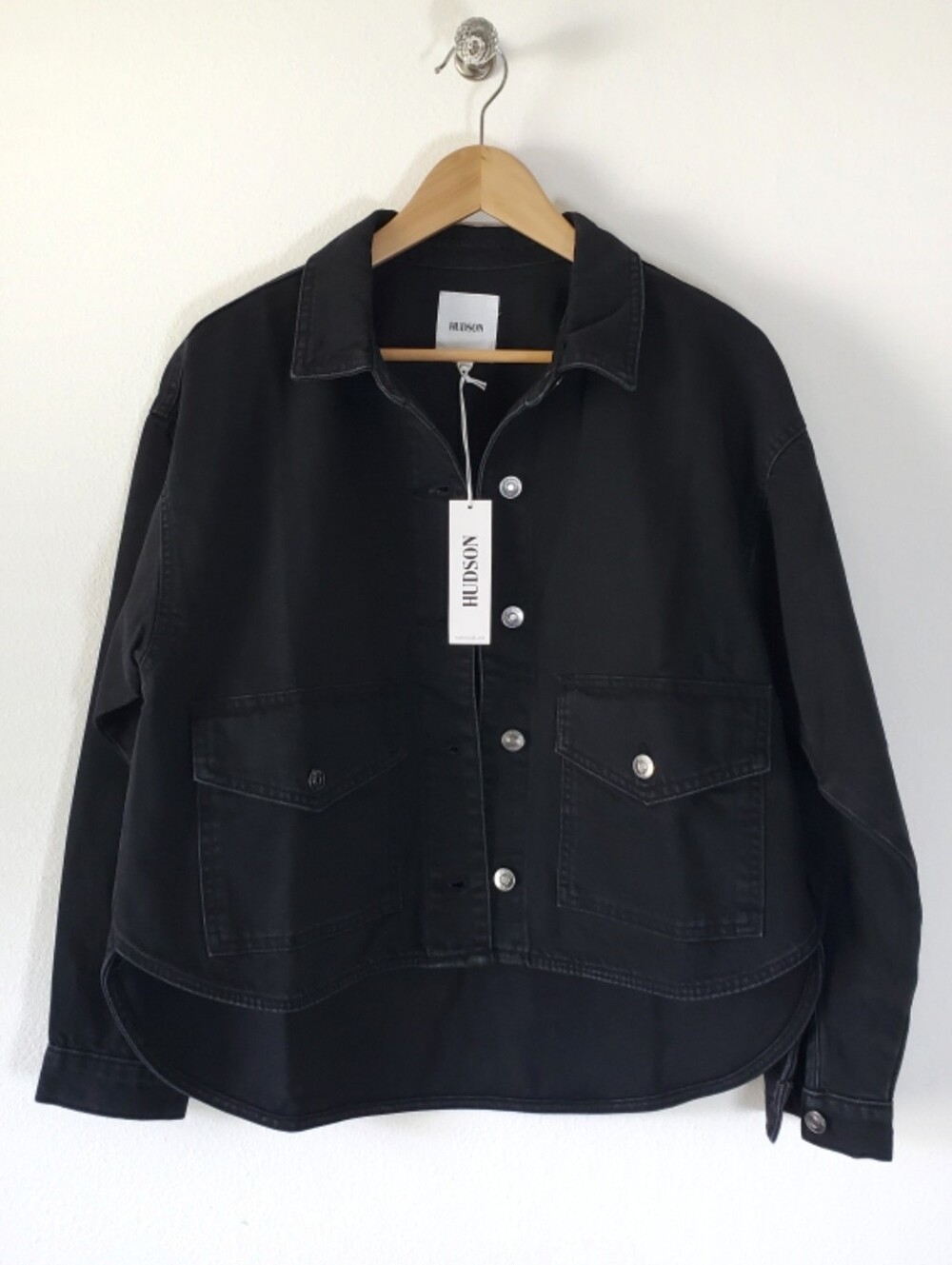 NWT Hudson Jeans Casual Black Denim Jacket Women's Small